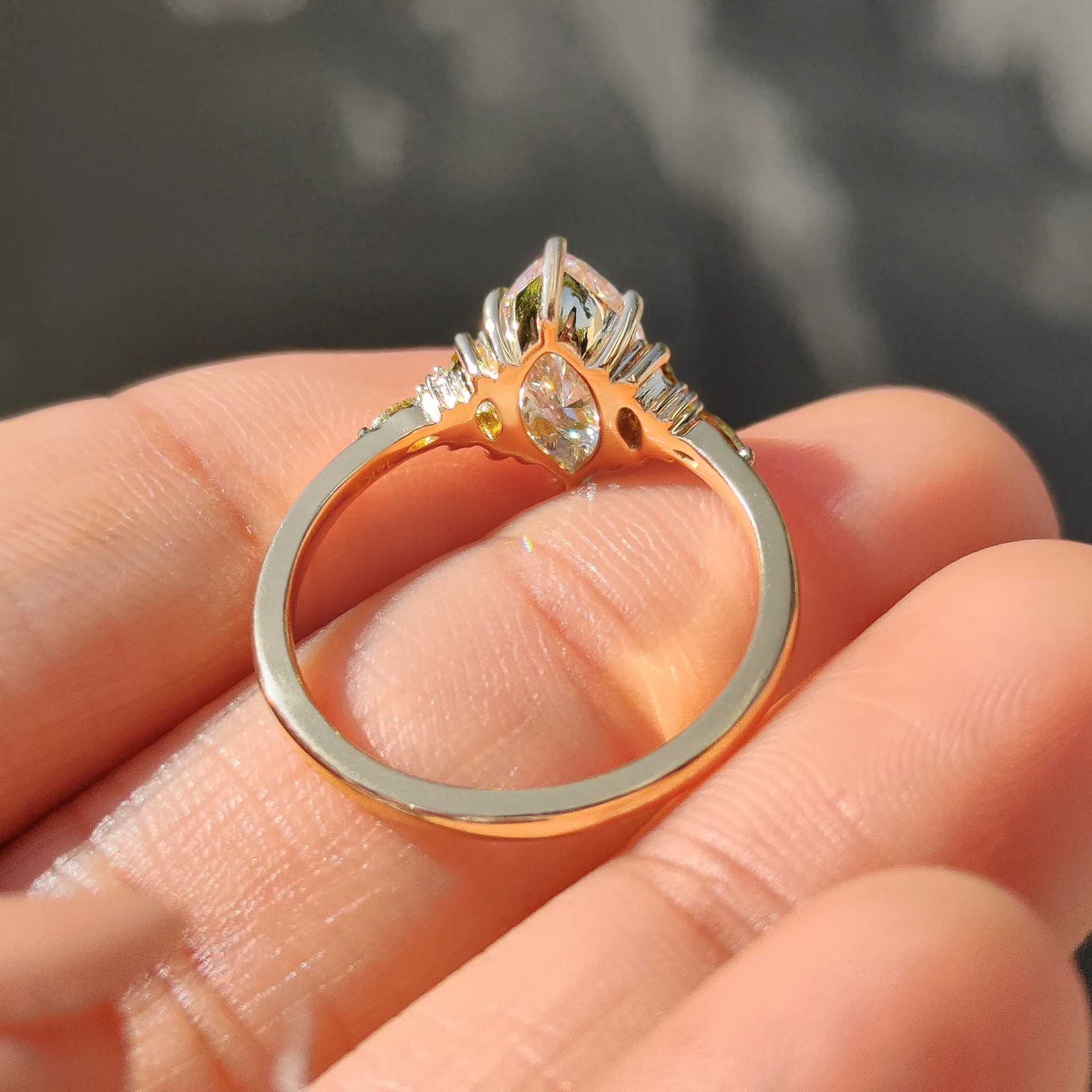 0.50 - 3 CT Marquise Diamond Ring in Muse Setting - Image 10