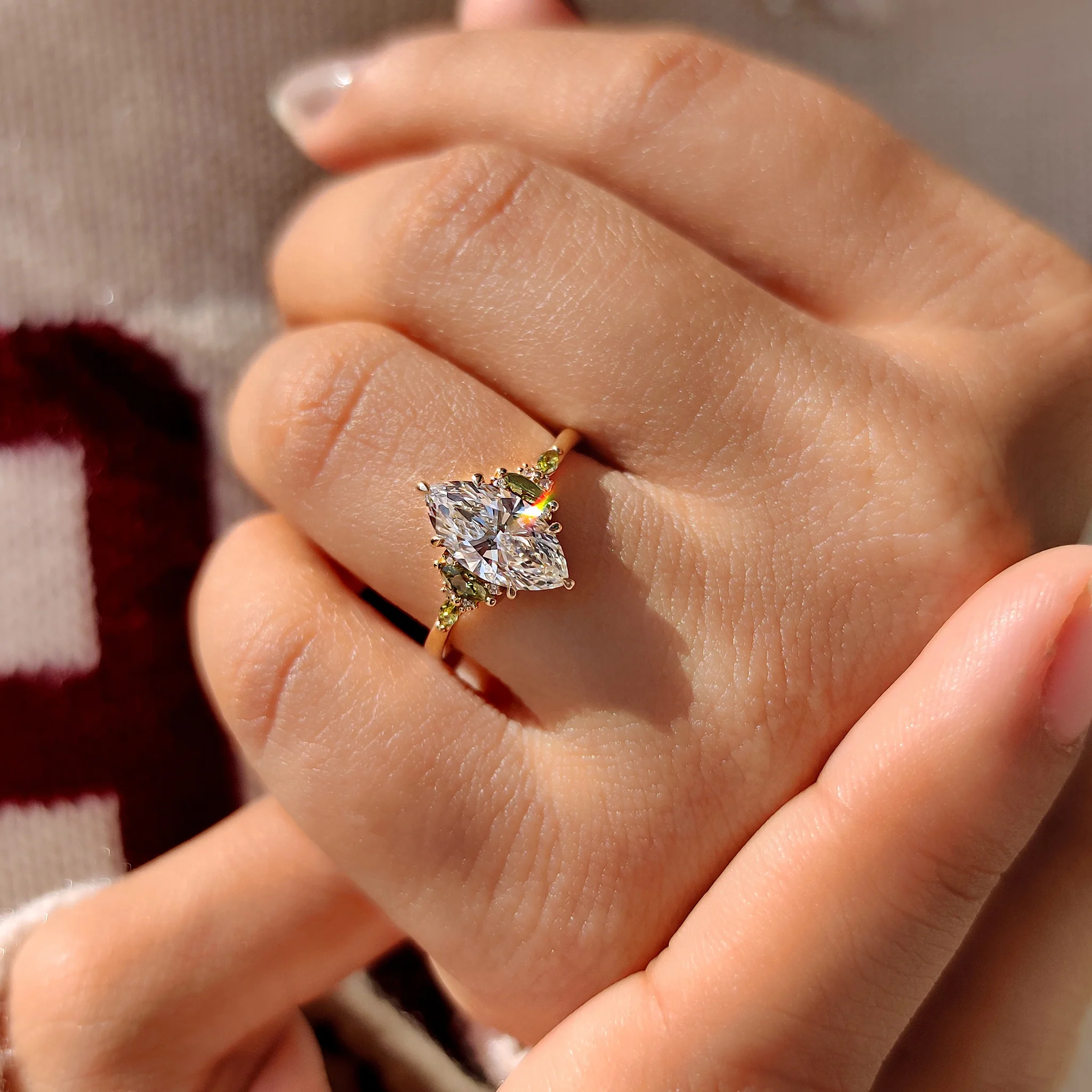 0.50 - 3 CT Marquise Diamond Ring in Muse Setting - Image 8