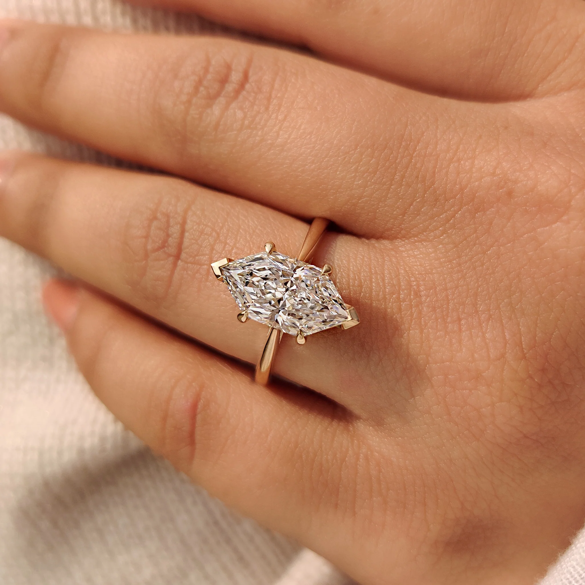 1 - 5 CT Hidden Halo Dutch Marquise Ring - Image 4