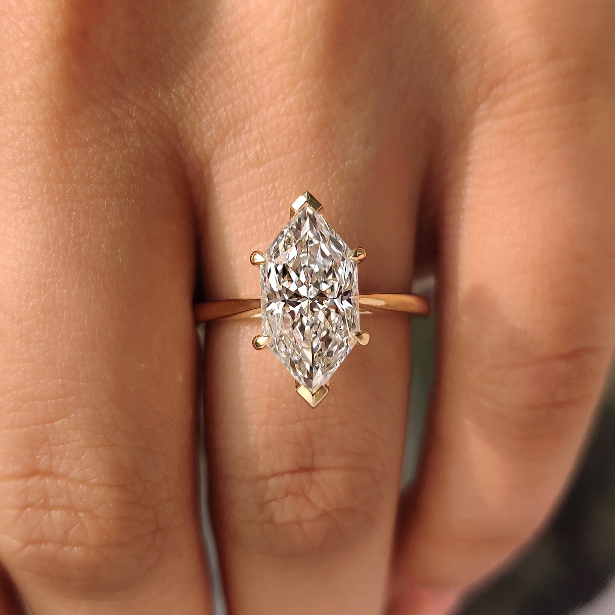 1 - 5 CT Hidden Halo Dutch Marquise Ring - Image 6