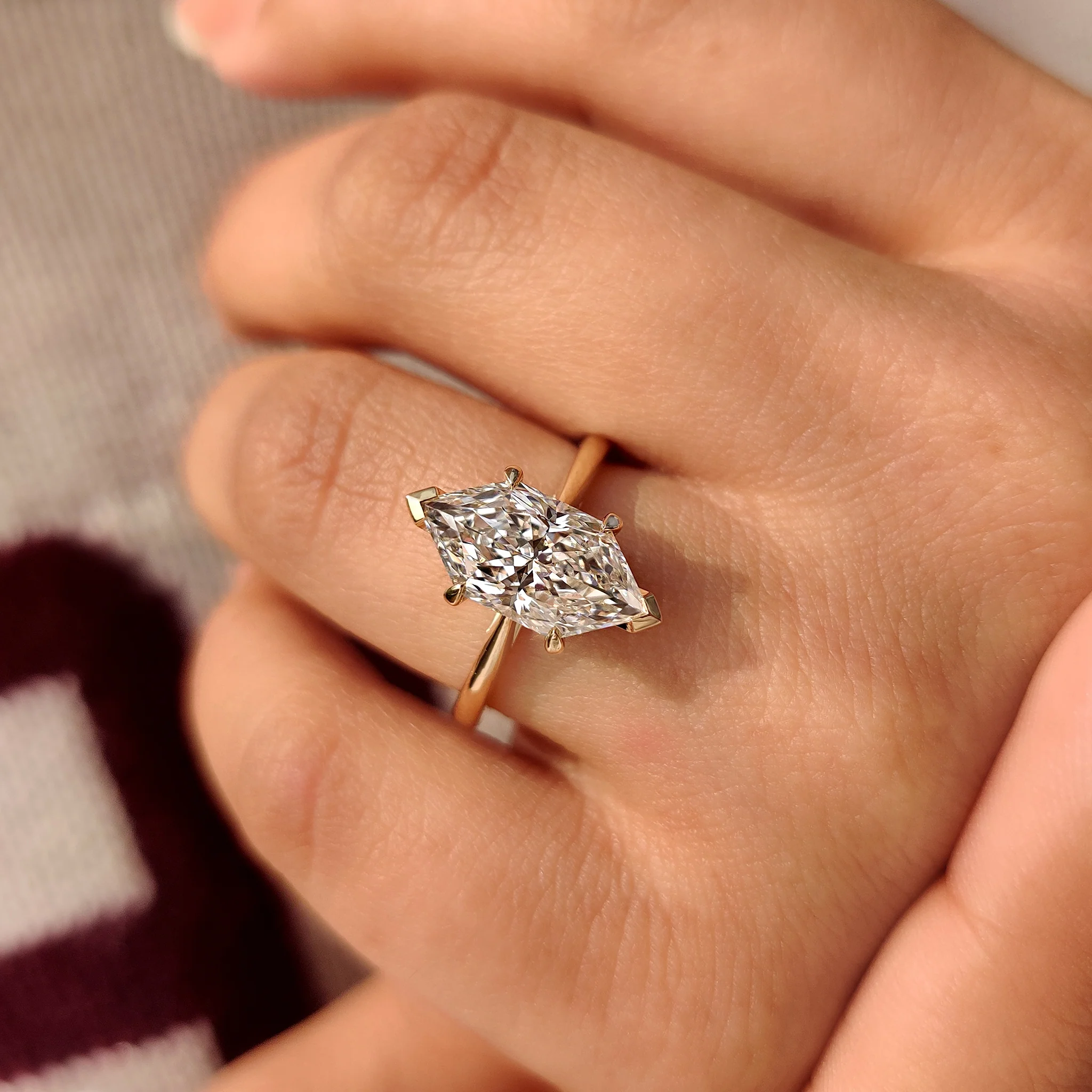 1 - 5 CT Hidden Halo Dutch Marquise Ring - Image 8