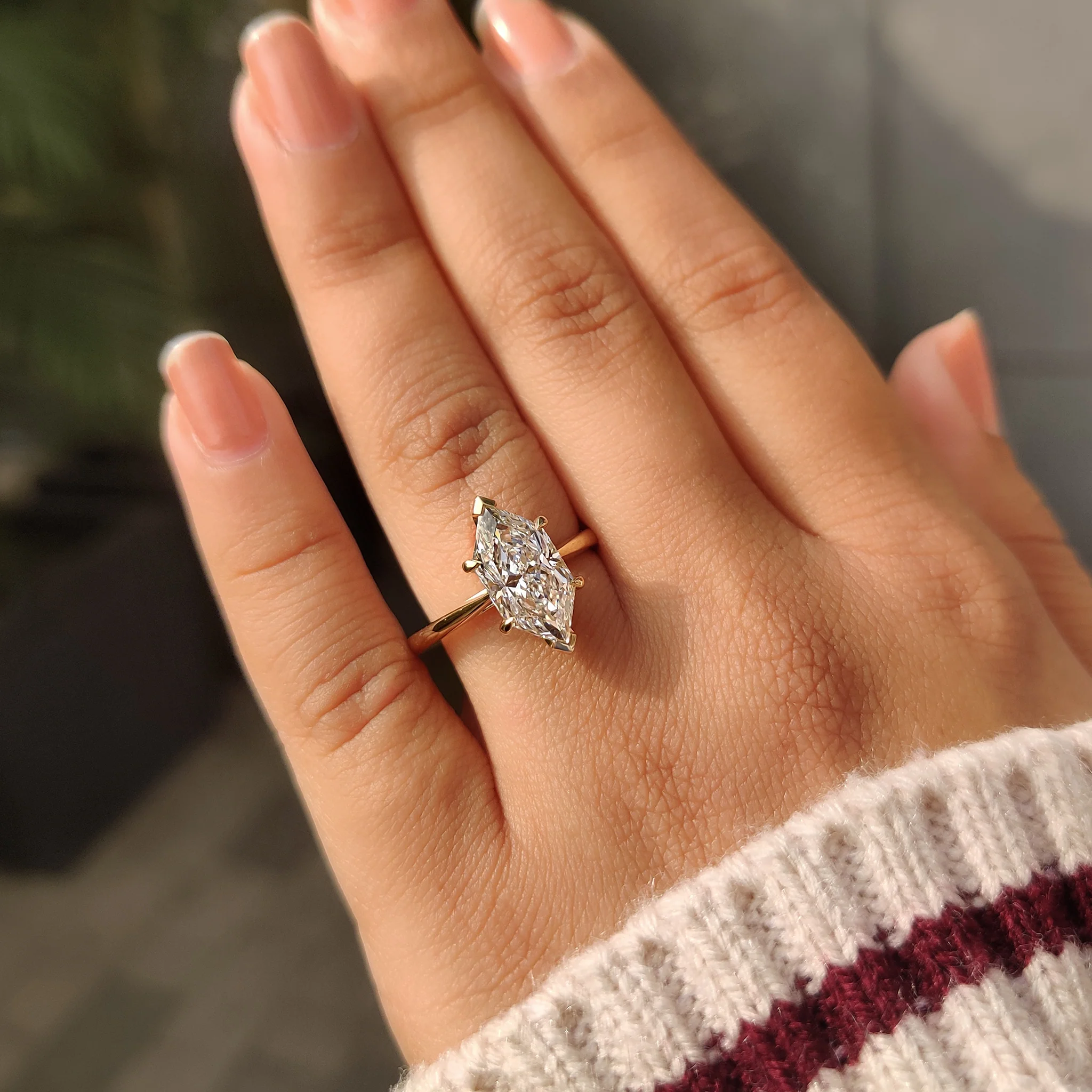 1 - 5 CT Hidden Halo Dutch Marquise Ring - Image 9