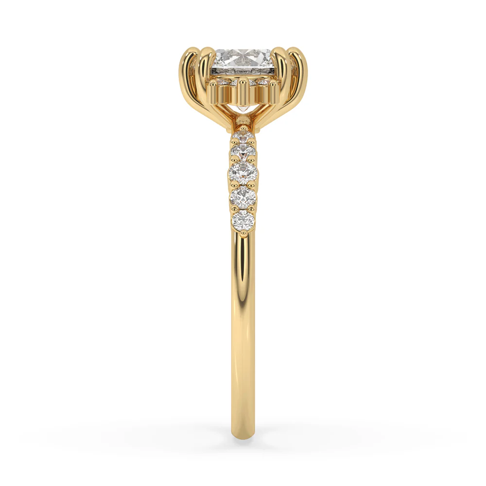 2 Carat Round Diamond Ring with Elegant Pave Setting - Image 3