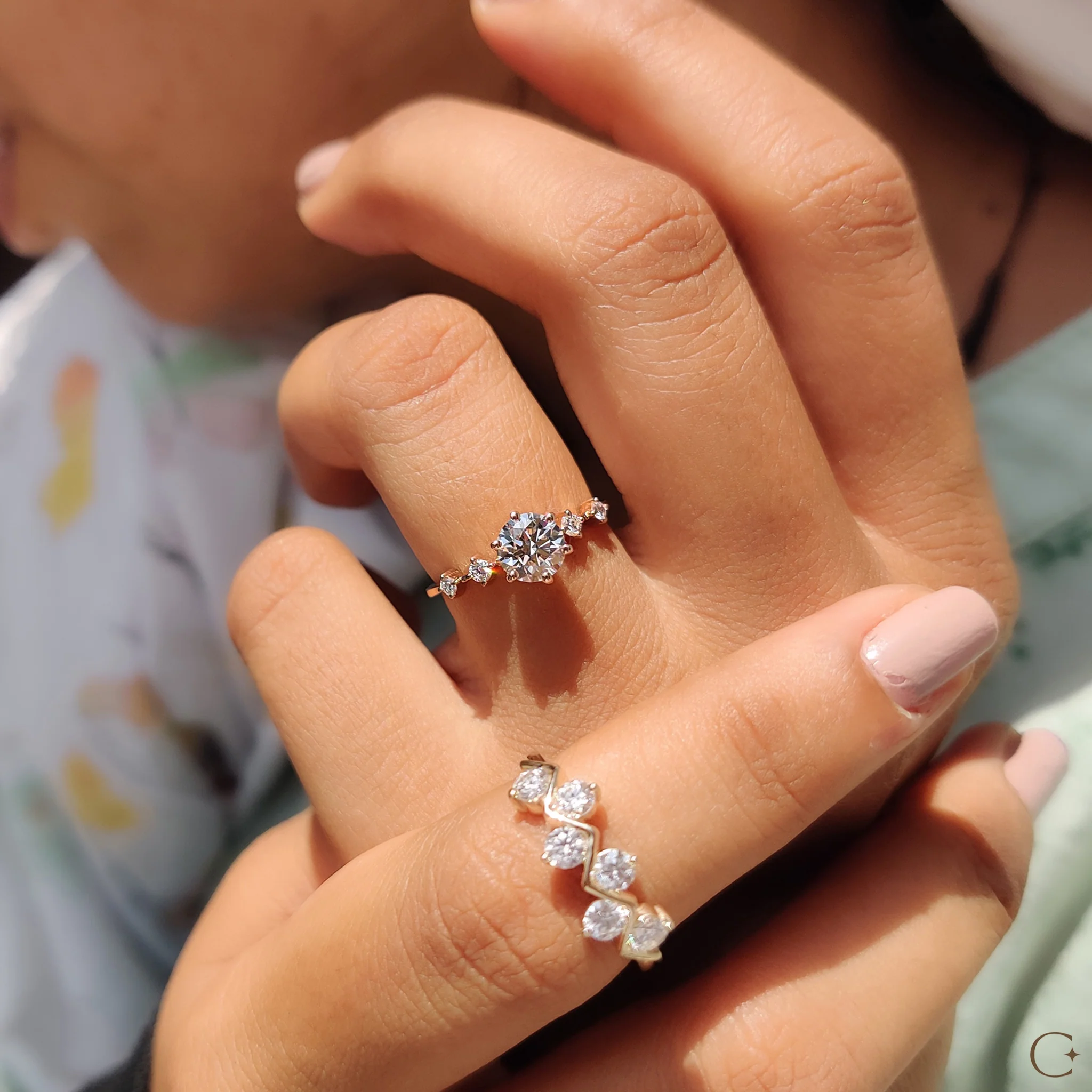 5 Diamond Engagement Ring With Round Cut - Image 4