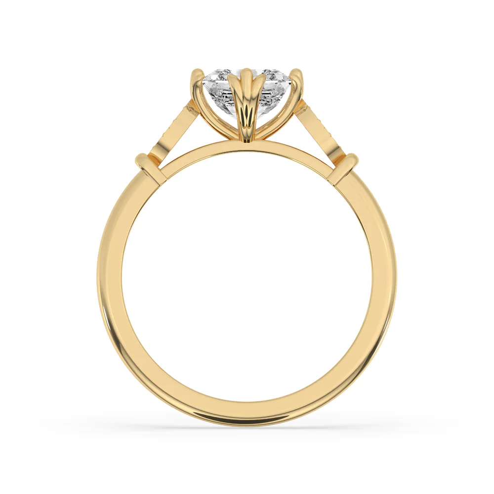 Asscher Cut Diamond Ring With Side Stones - Image 4