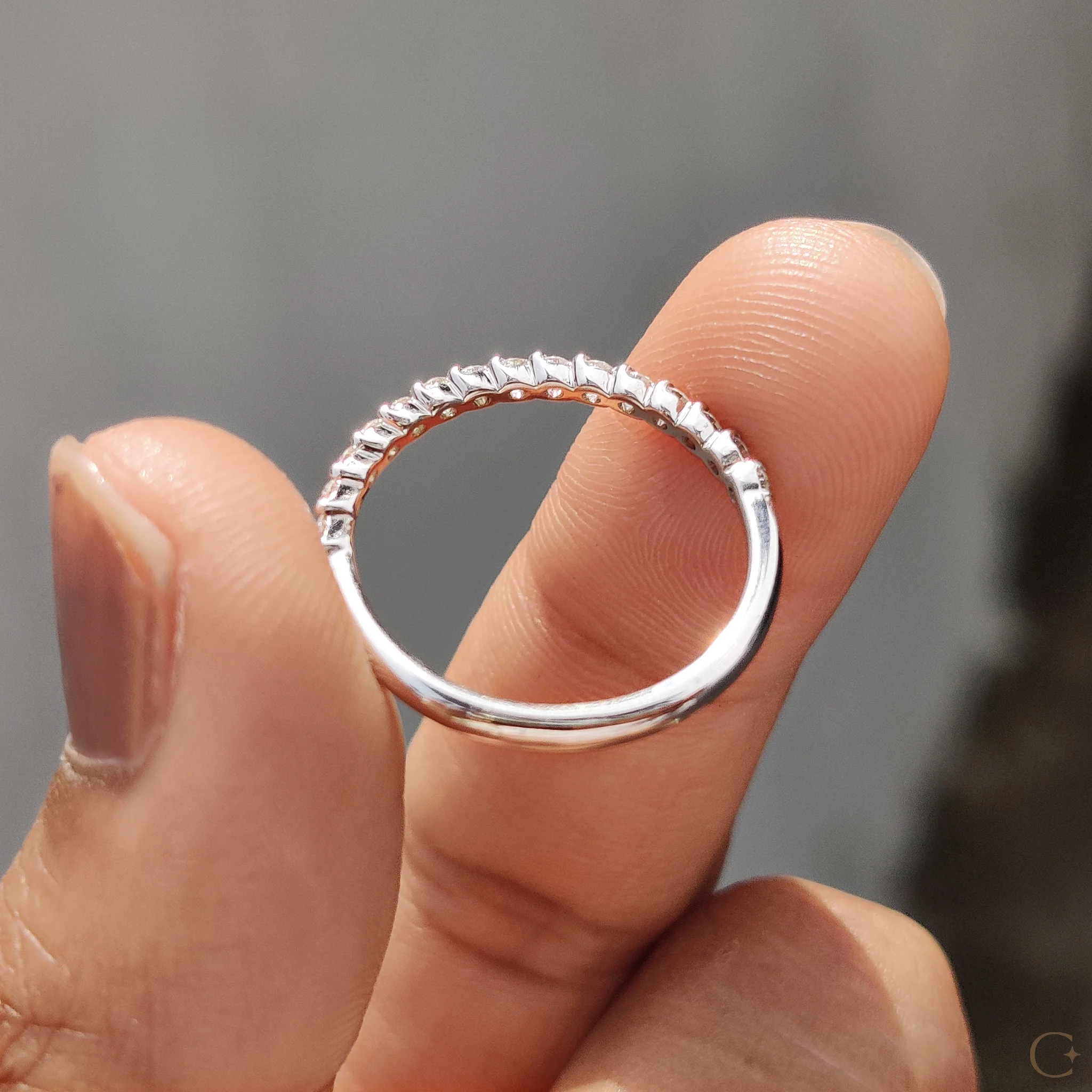 Diamond Half Eternity Band with Round Cut - Image 5