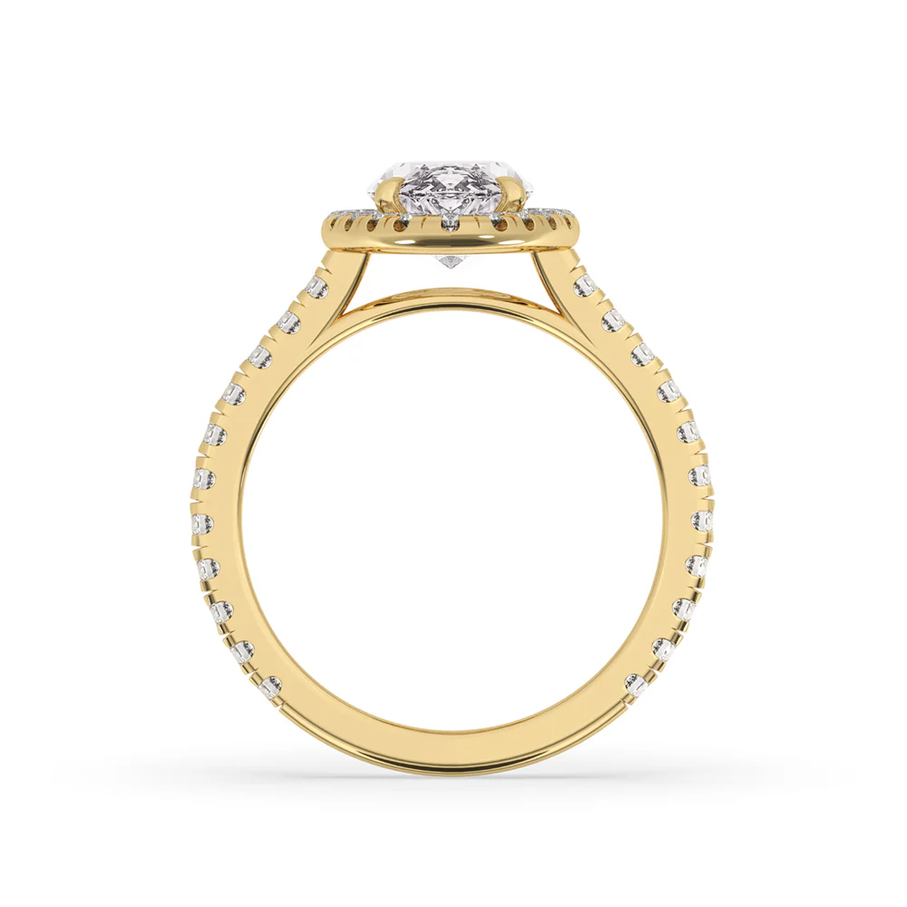 Diamond Marquise Engagement Ring in Cathedral Setting - Image 4