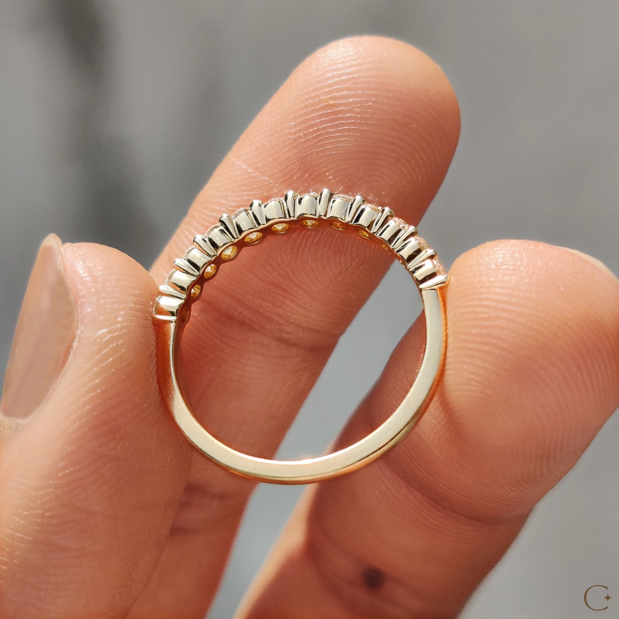 Half Eternity Diamond Band in Round Cut Style - Image 8