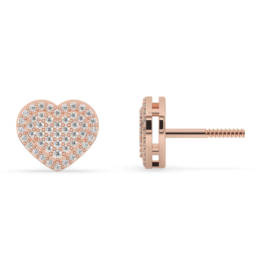 Heart Diamond Earrings – Elegance for Every Heartbeat - Image 3