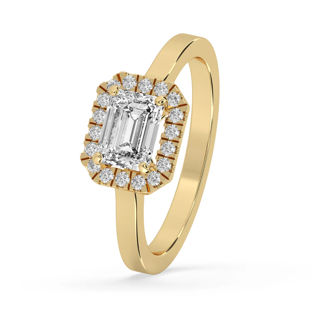 Two Carat Emerald Cut Diamond Ring With Cathedral Setting - Image 5