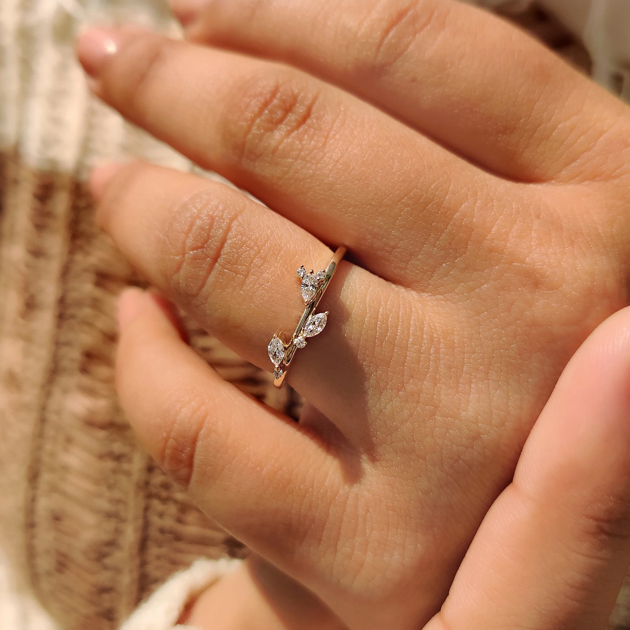 Seven Stone Marquise And Round Diamond Wedding Band - Image 8