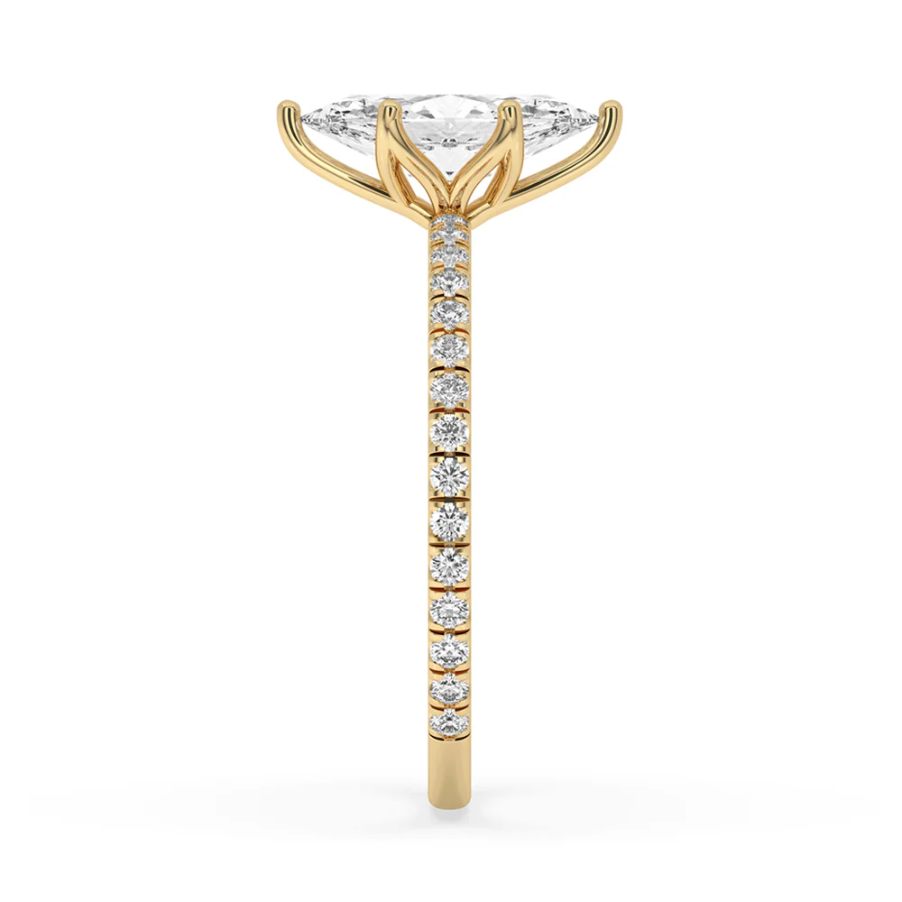 Marquise Cut Diamond Ring With Tulip Prong - Image 5