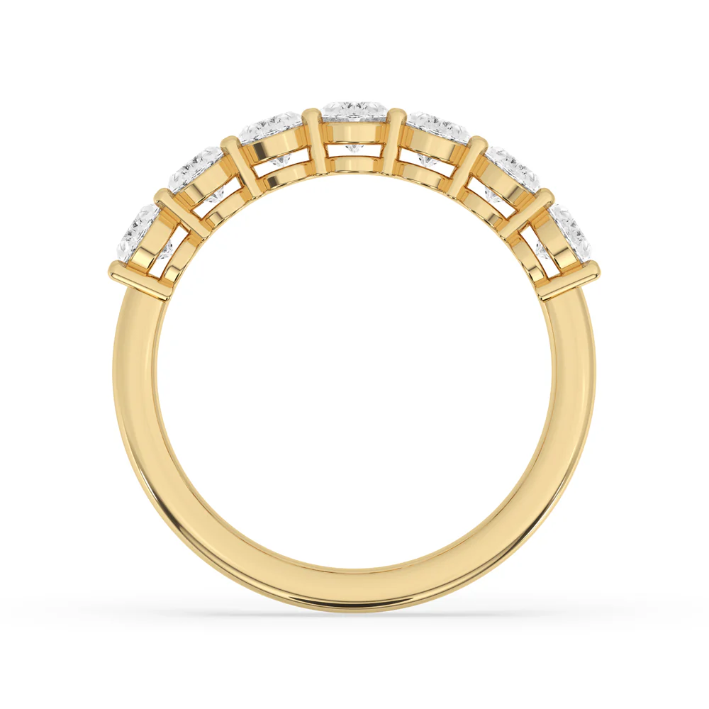 Oval Wedding Band In Yellow Gold - Image 3