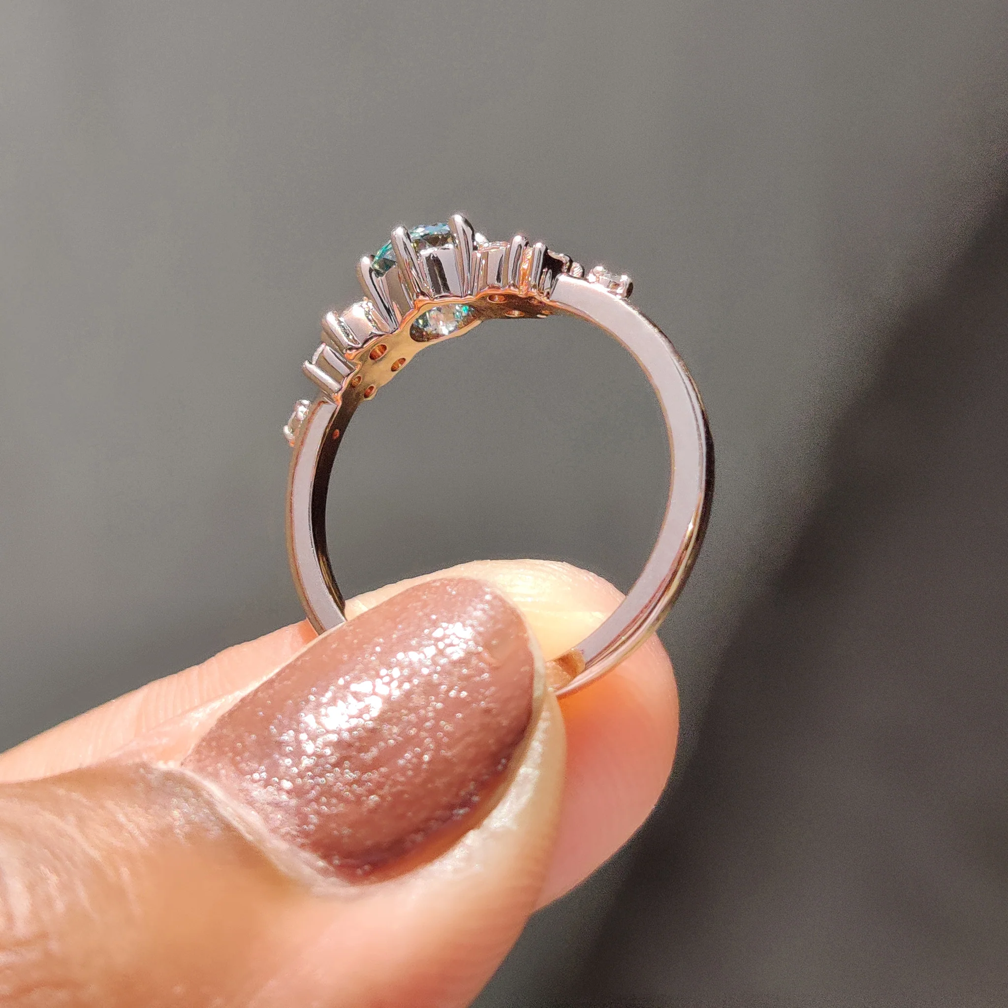 portuguese cut engagement ring In Muse Setting - Image 7