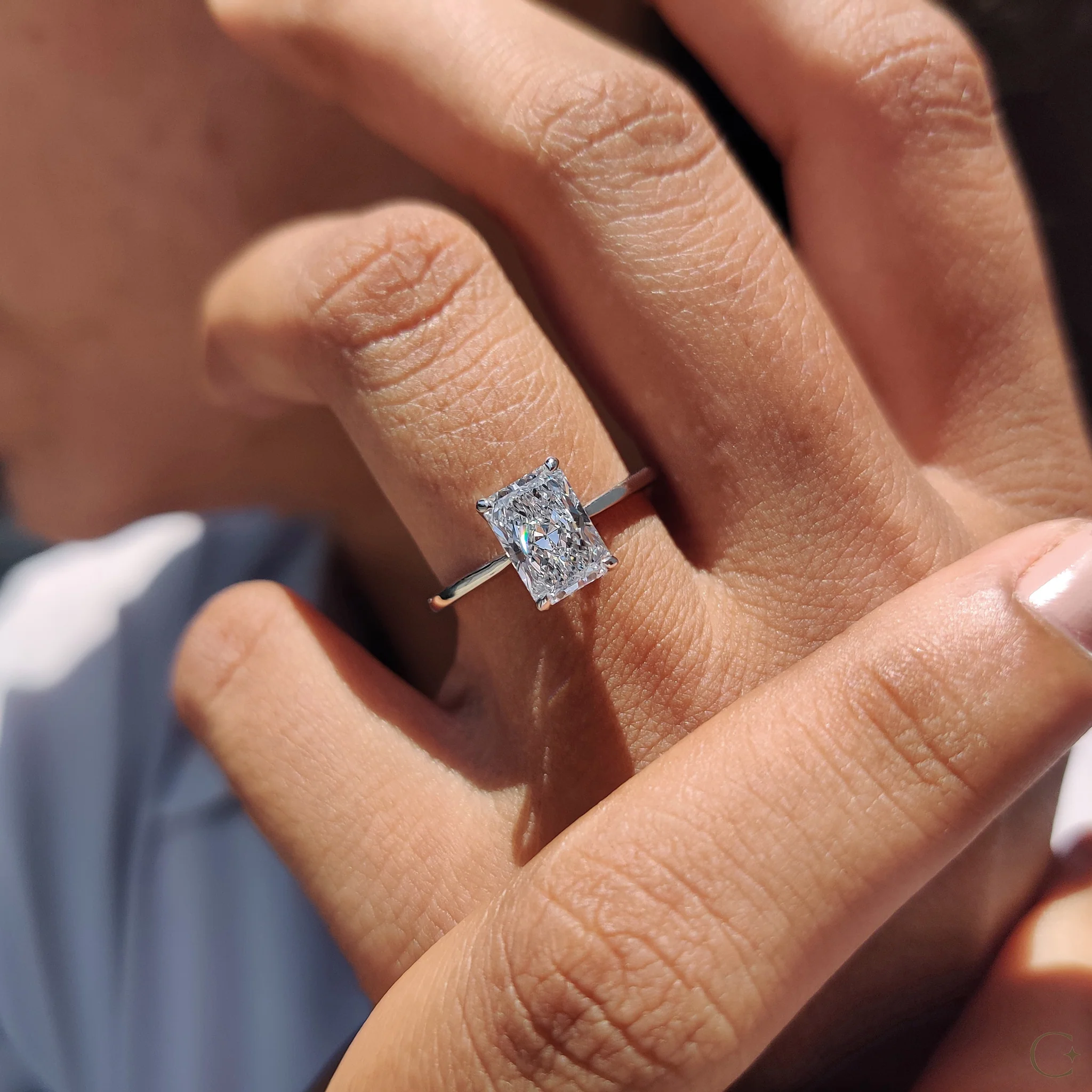 Radiant Cut Engagement Ring In Solitaire Style - Image 4