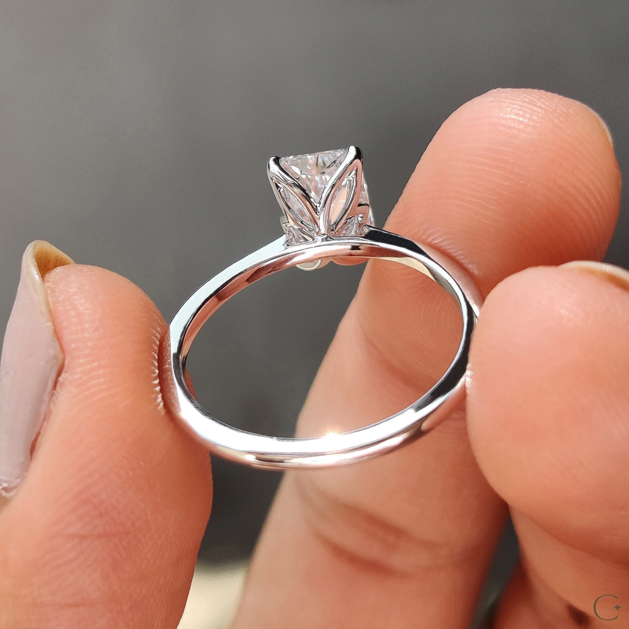 Radiant Cut Engagement Ring In Solitaire Style - Image 6