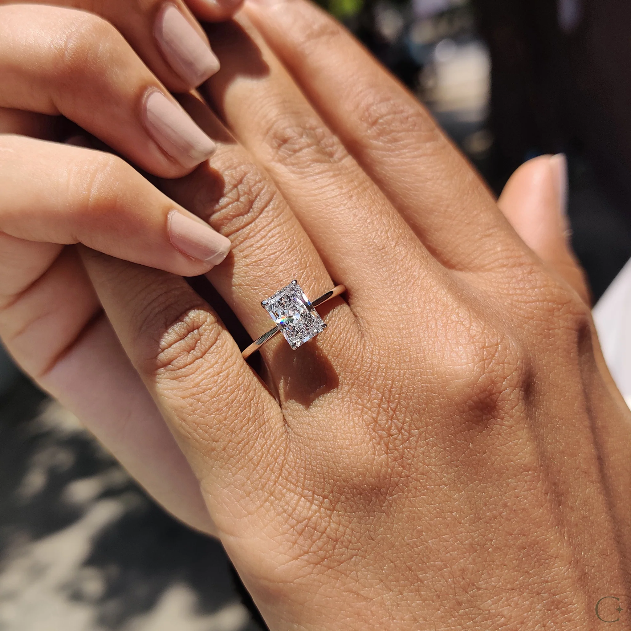 Radiant Cut Engagement Ring In Solitaire Style - Image 7