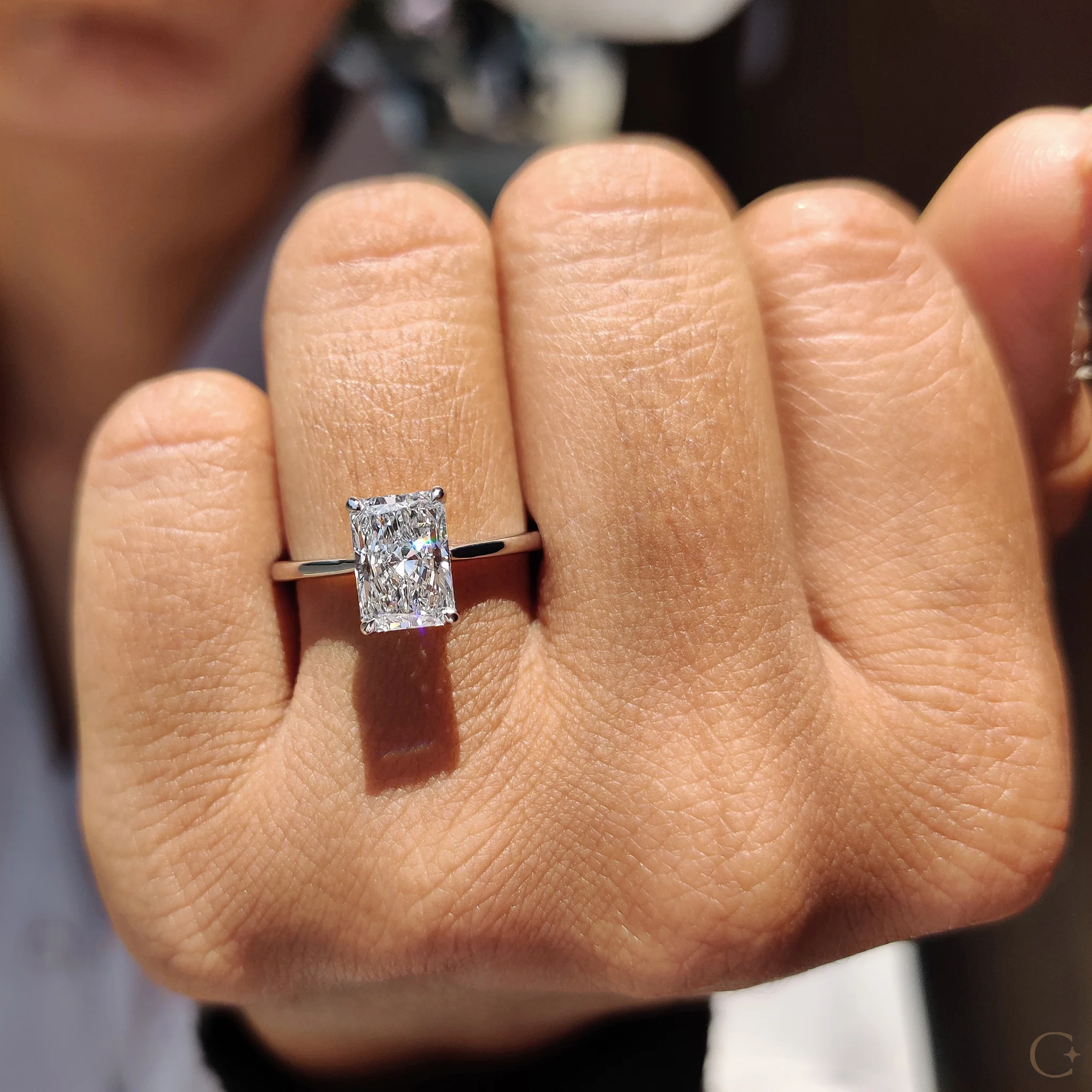 Radiant Cut Engagement Ring In Solitaire Style - Image 9