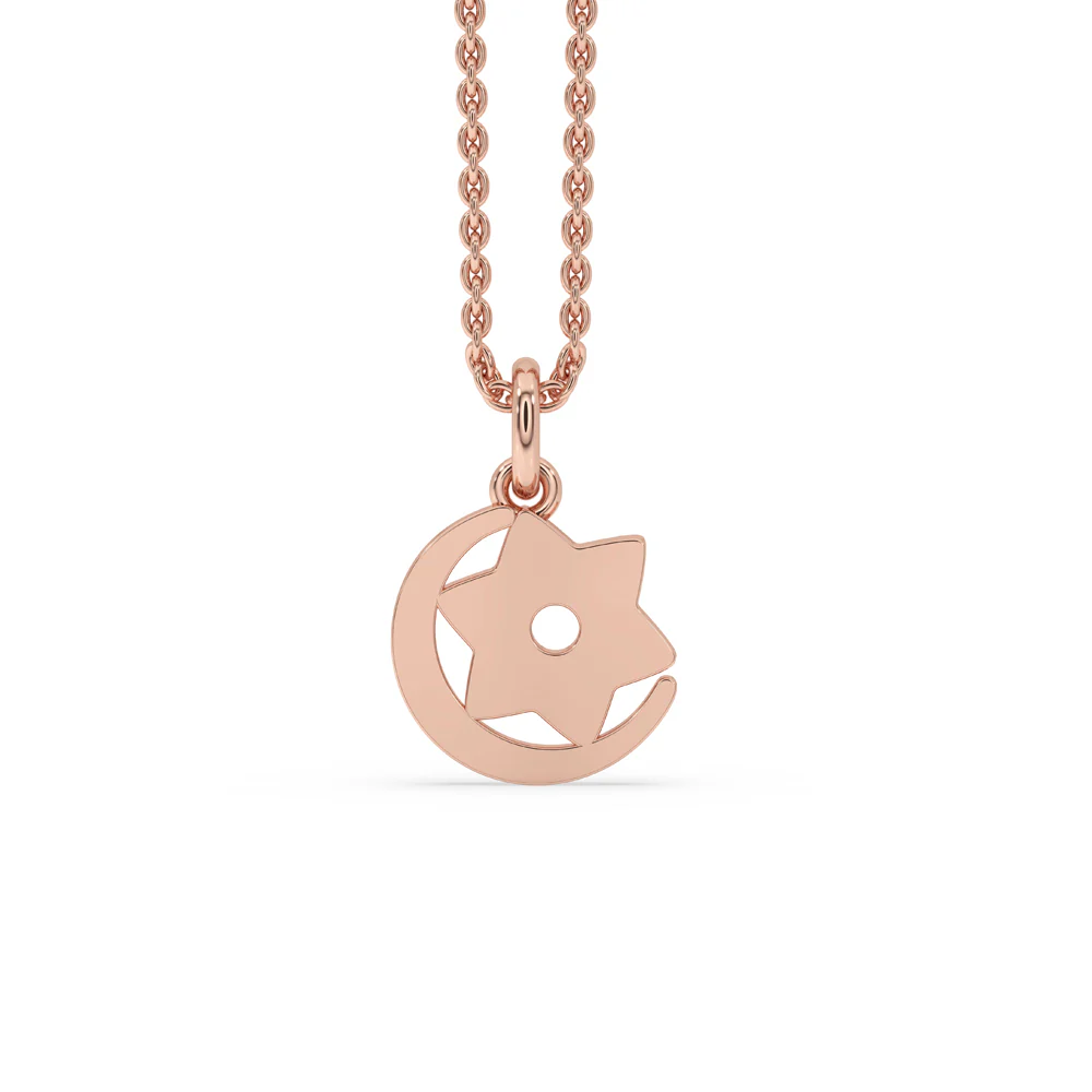 Religious Pendant With Diamond and Minimalist Design - Image 3