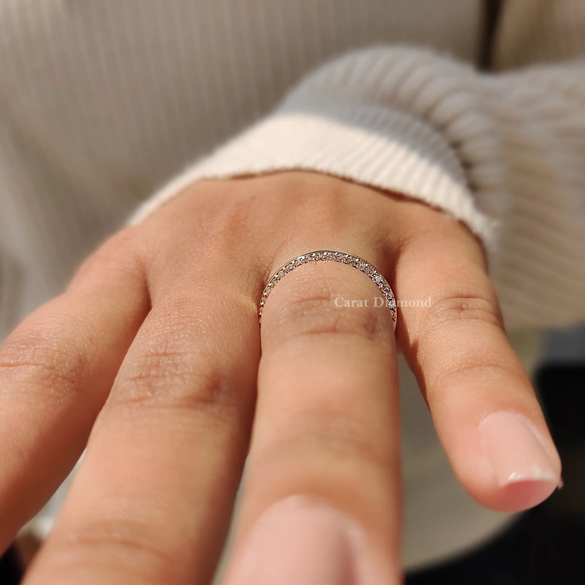 Round Cut Diamond Eternity Band - Image 8