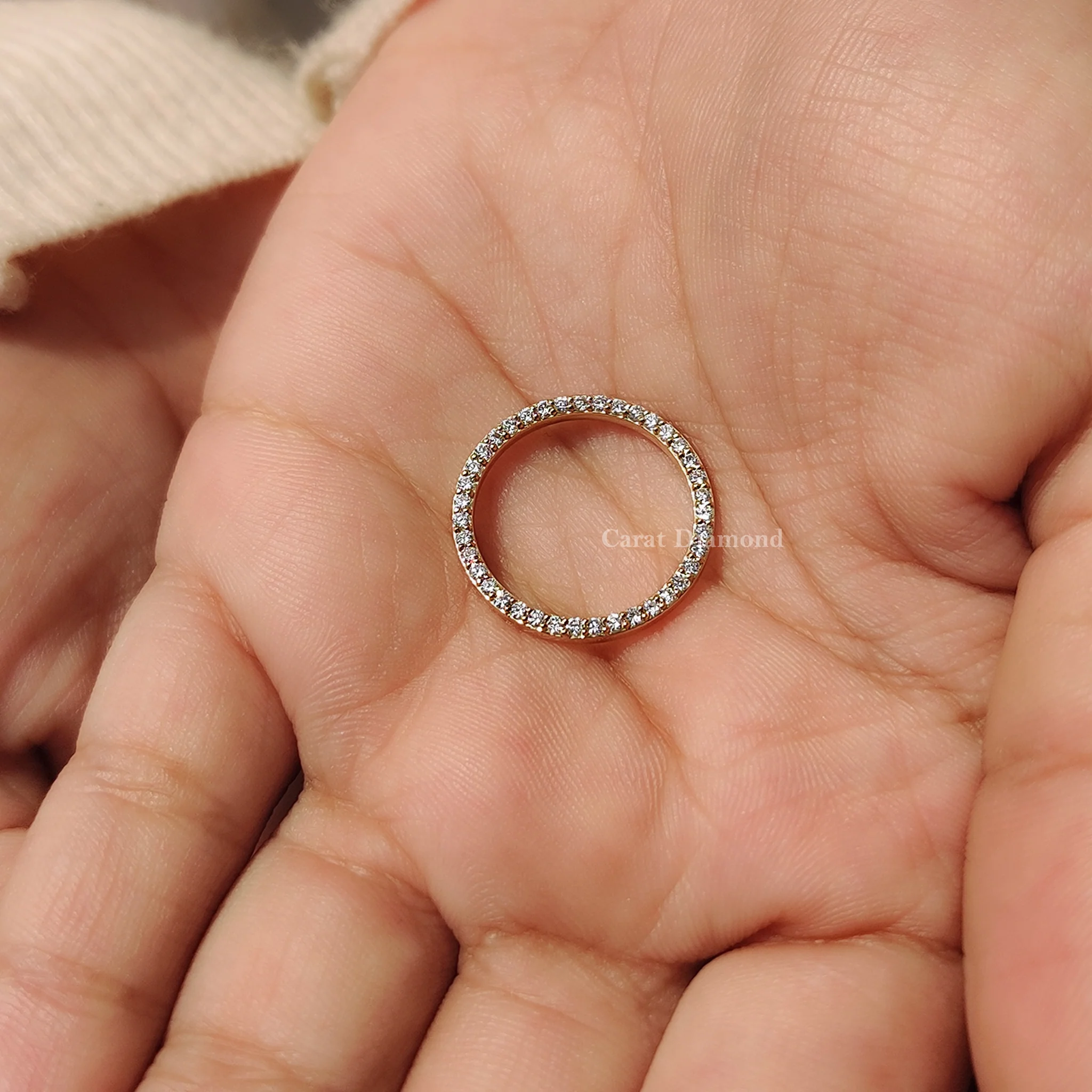 Round Cut Diamond Eternity Band - Image 9