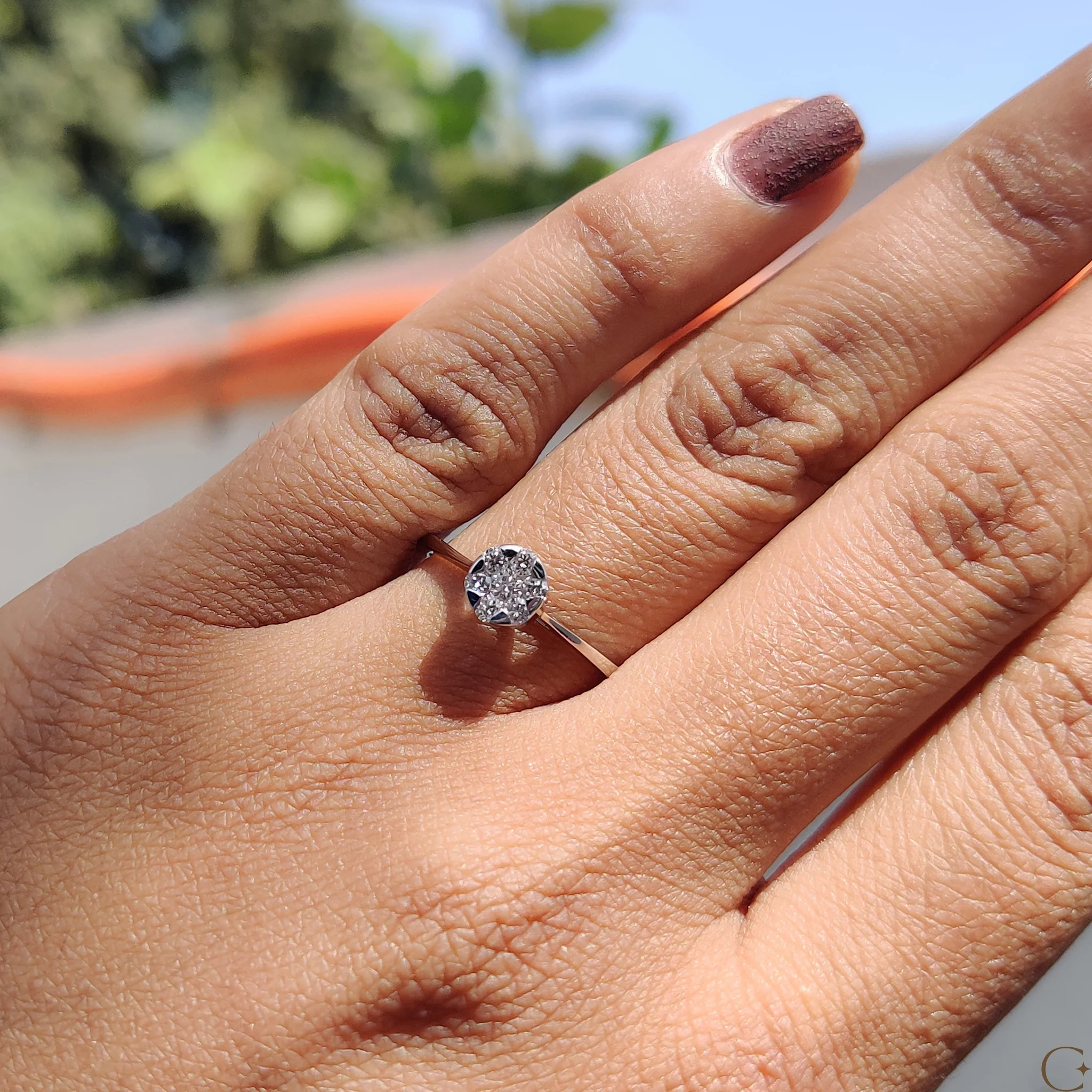 Round Cut Diamond Ring in Classic Tapered Shank - Image 9