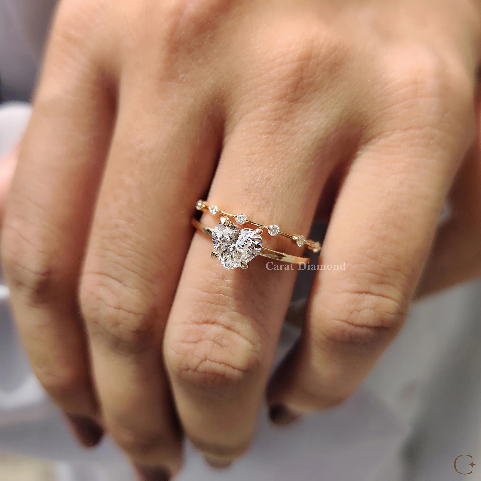 Round Diamond Eternity Band in Distance Pave Style - Image 8