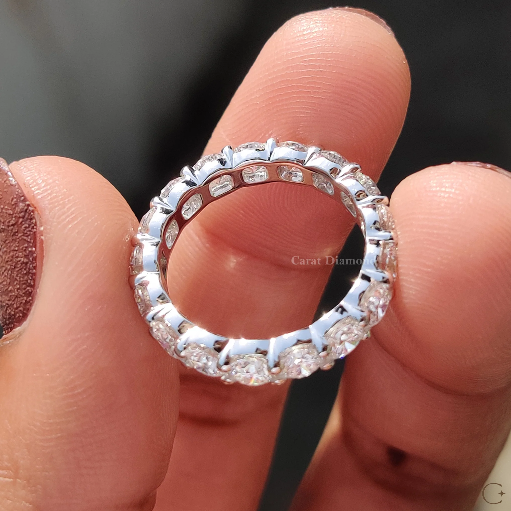Round Diamond Eternity Band In Secure Prong Style - Image 7