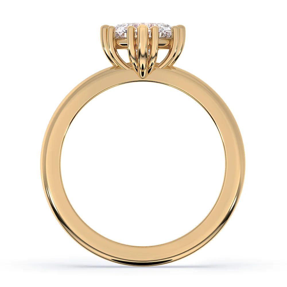 Solitaire Asscher Cut Diamond Ring - Image 4