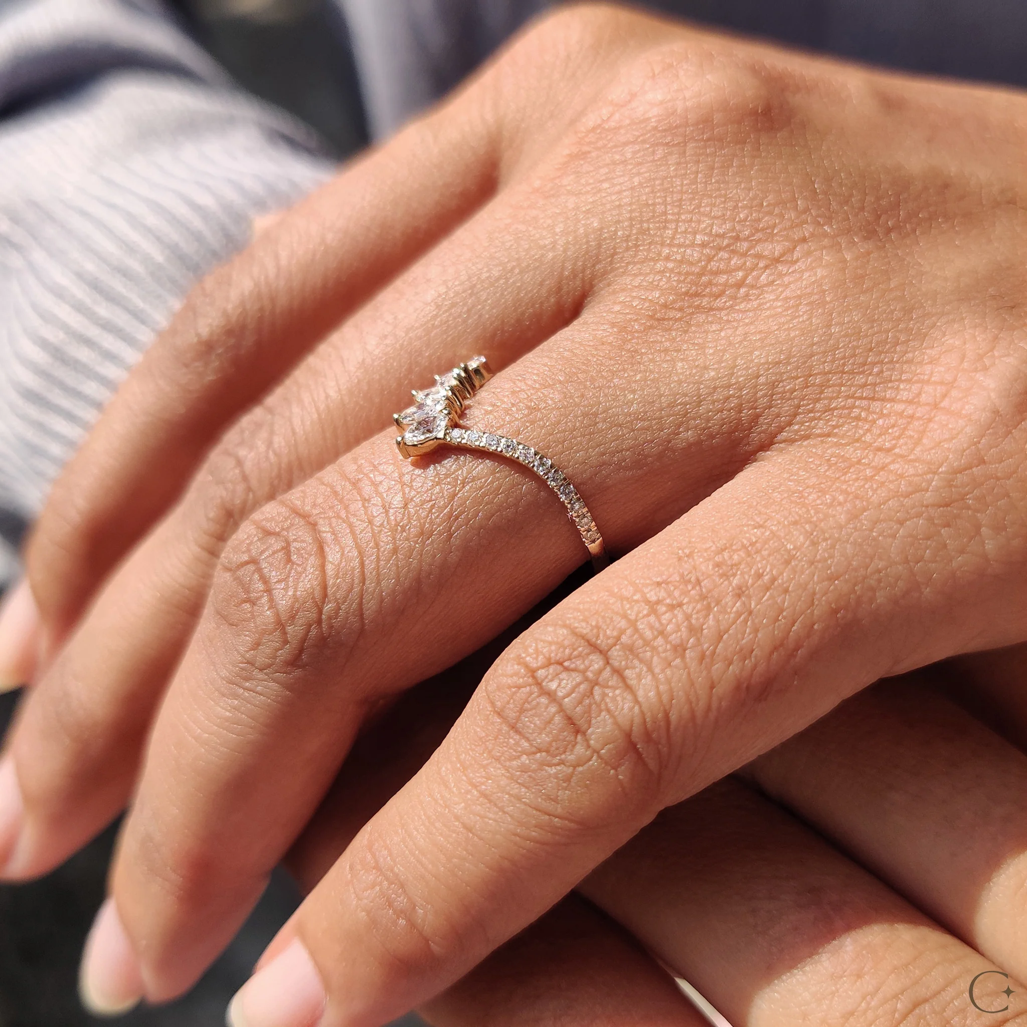 Tiara Wedding Band in Marquise and Round Diamond - Image 3