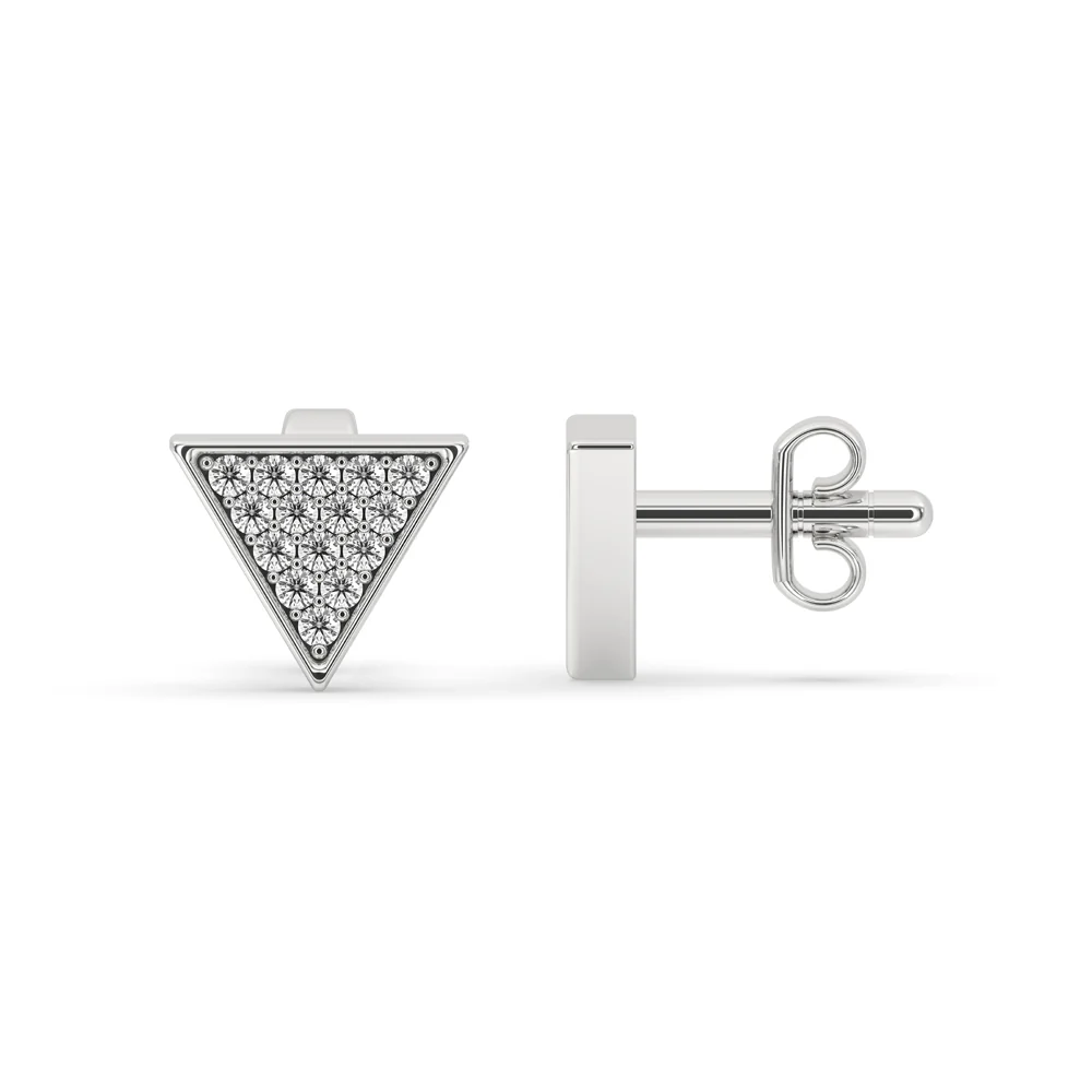 Triangle Earring In White Gold - Image 3
