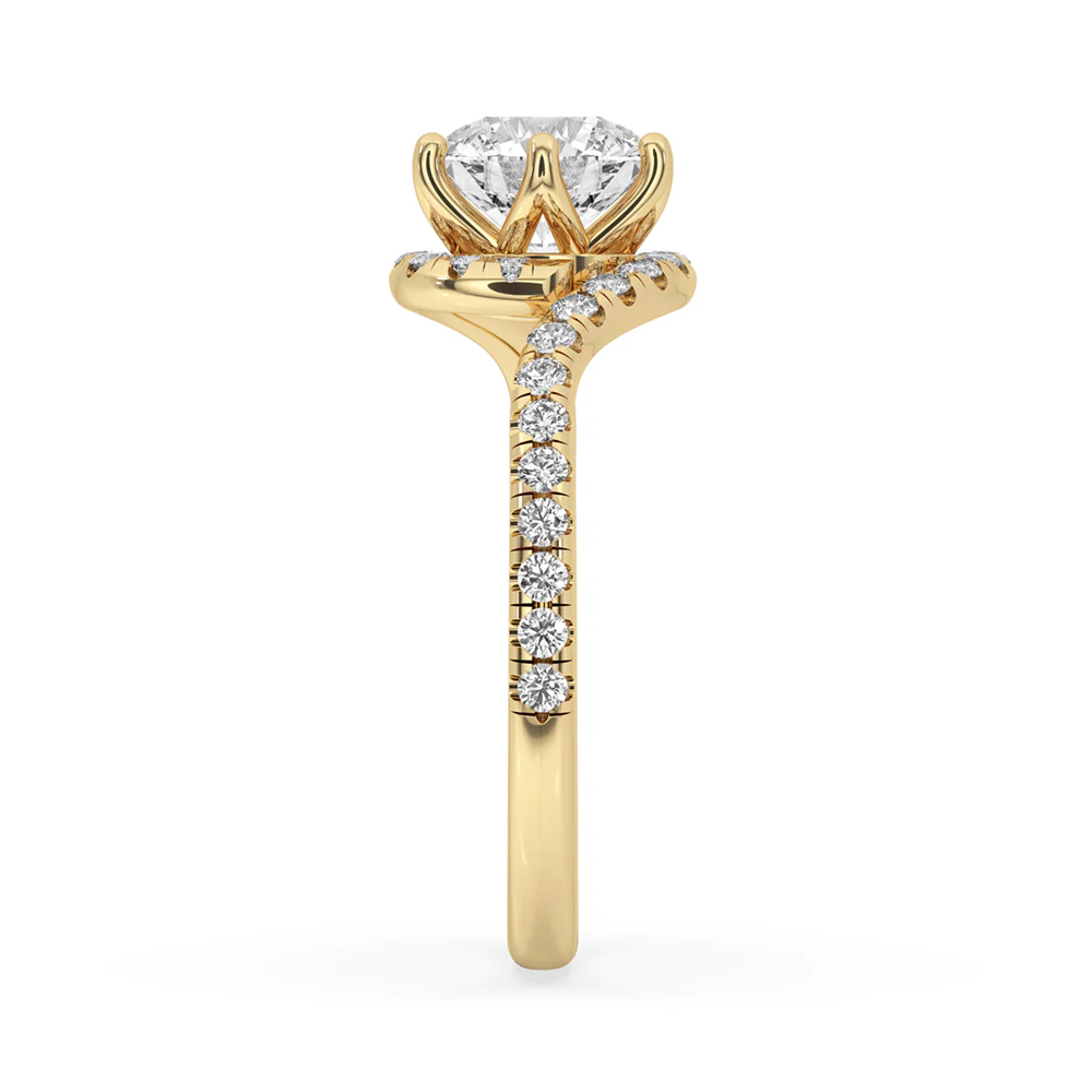 Twisted Engagement Ring Featuring a Sparkling Round Diamond - Image 5