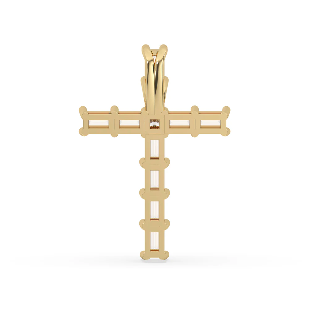 Yellow Gold Diamond Cross Pendant for Every Occasion - Image 3